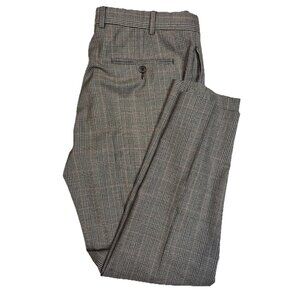 Brooks Brothers 346 Madison Fit Wool Plaid Dress Pants Mens 38x30